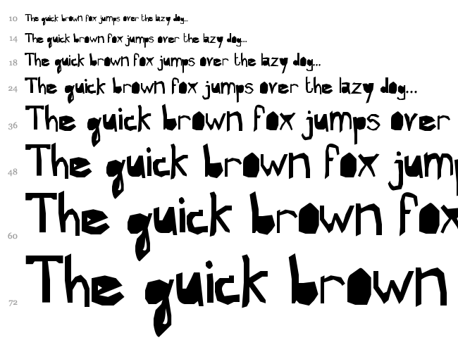 Brand New Day (Midnight) font waterfall